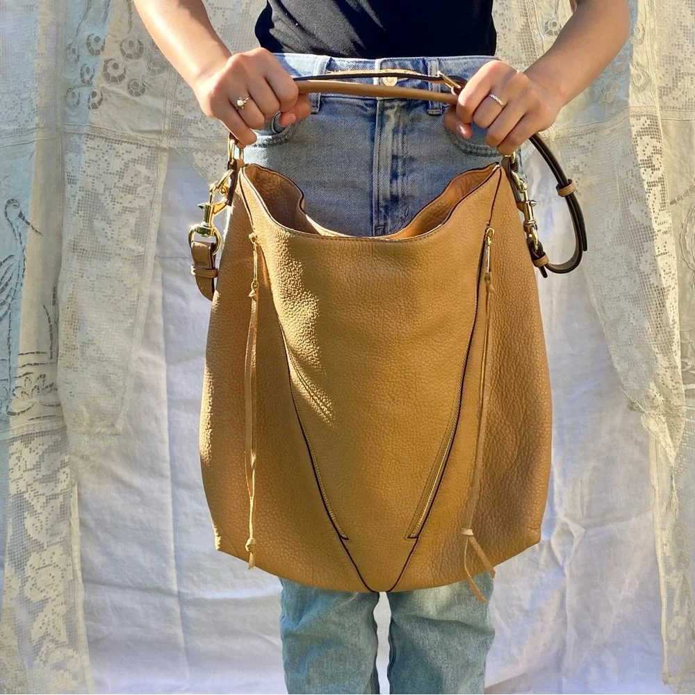 Rebecca Minkoff Pebble Leather Hobo Shoulder Crossbody Bag